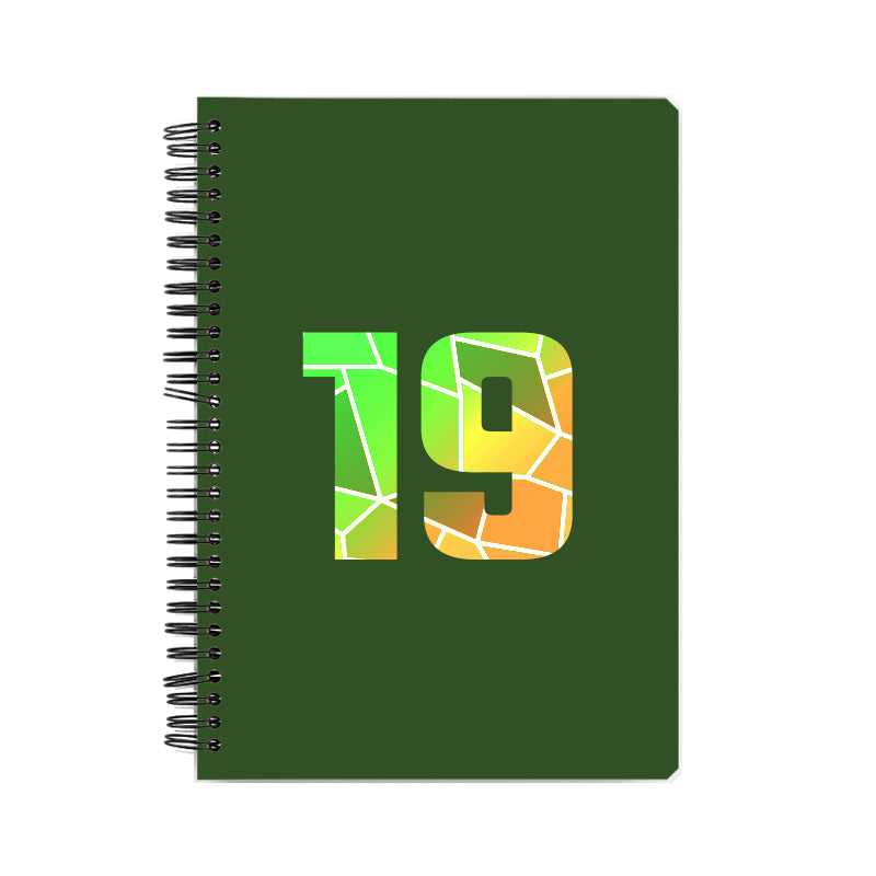 19 Number Notebook (Olive Green)