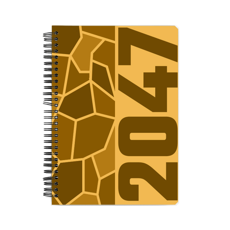 2047 Year Notebook (Golden Yellow)