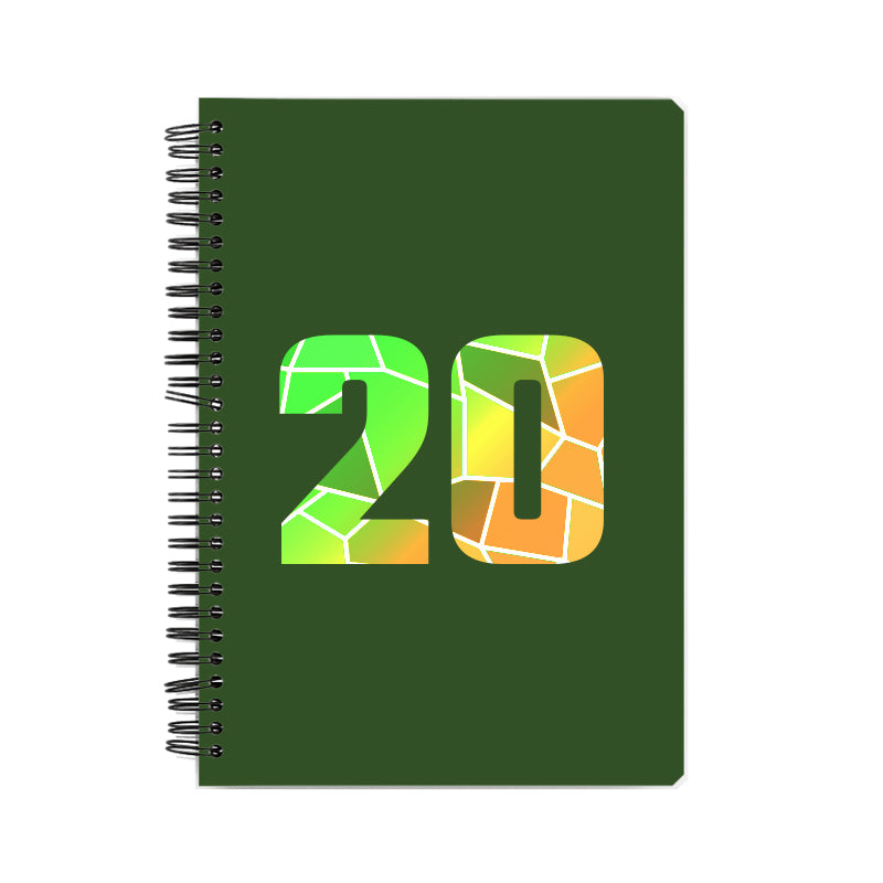 20 Number Notebook (Olive Green)