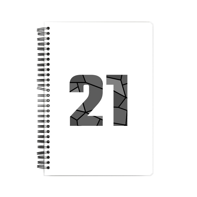 21 Number Notebook (White)