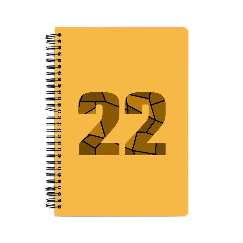 22 Number Notebook (Golden Yellow)