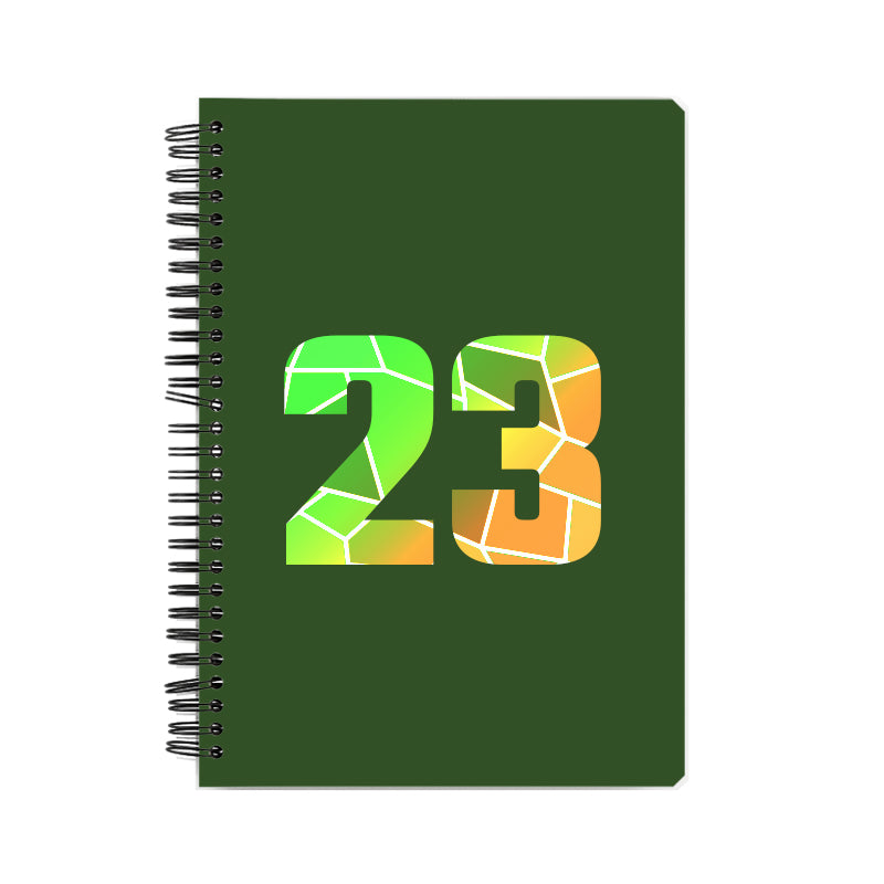 23 Number Notebook (Olive Green)