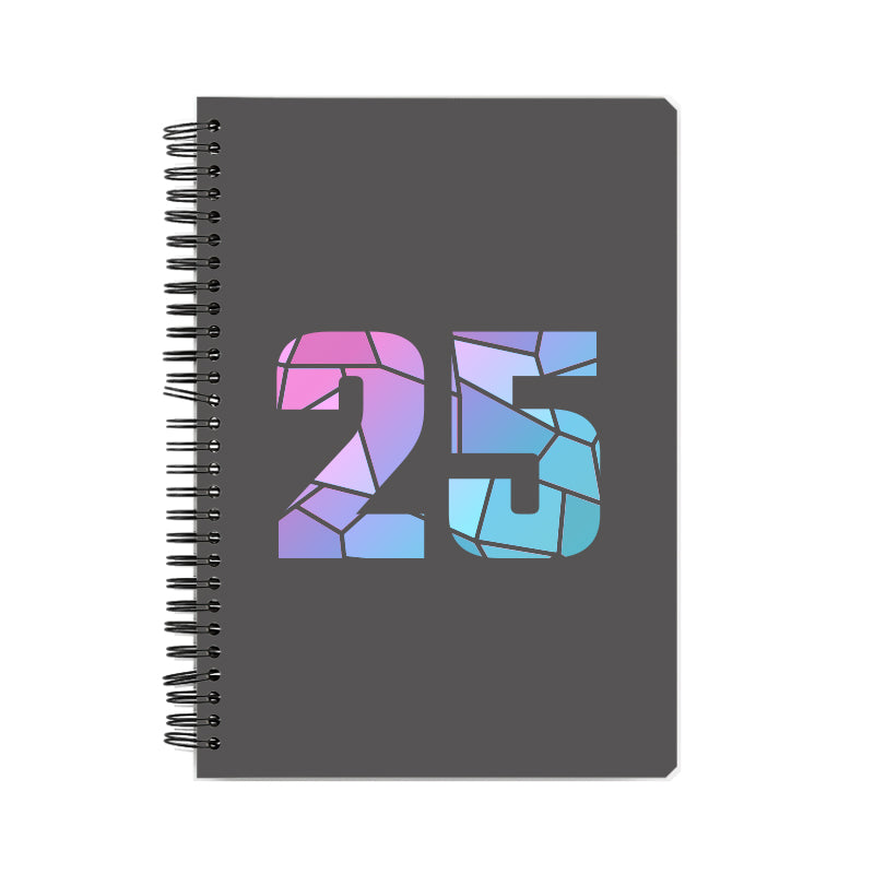 25 Number Notebook (Charcoal Grey)