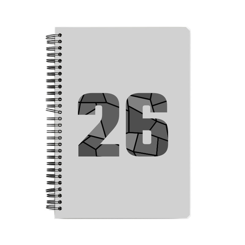 26 Number Notebook (Melange Grey)