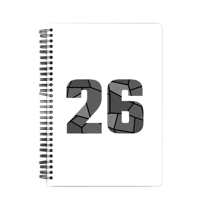 26 Number Notebook (White)