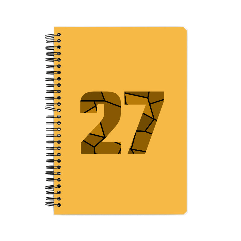 27 Number Notebook (Golden Yellow)