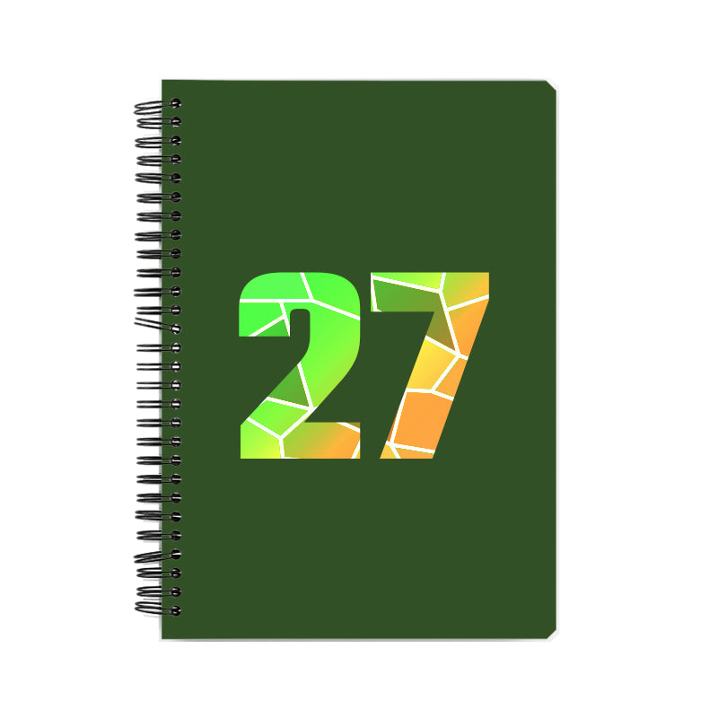 27 Number Notebook (Olive Green)