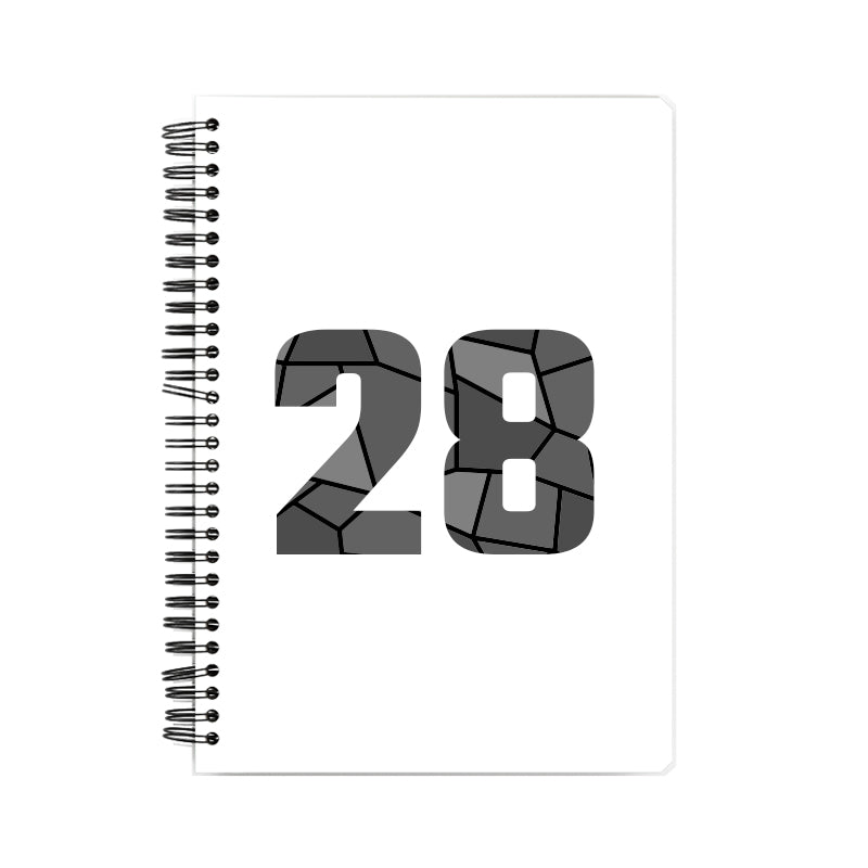 28 Number Notebook (White)