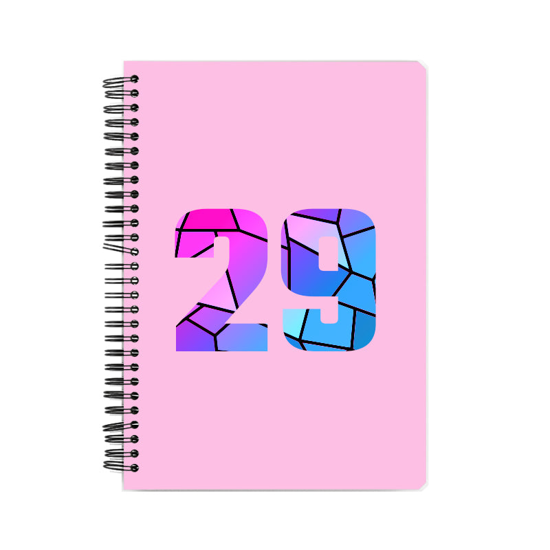 29 Number Notebook (Light Pink)