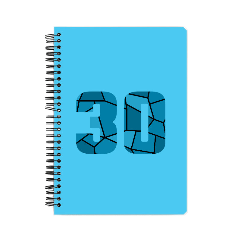 30 Number Notebook (Sky Blue)