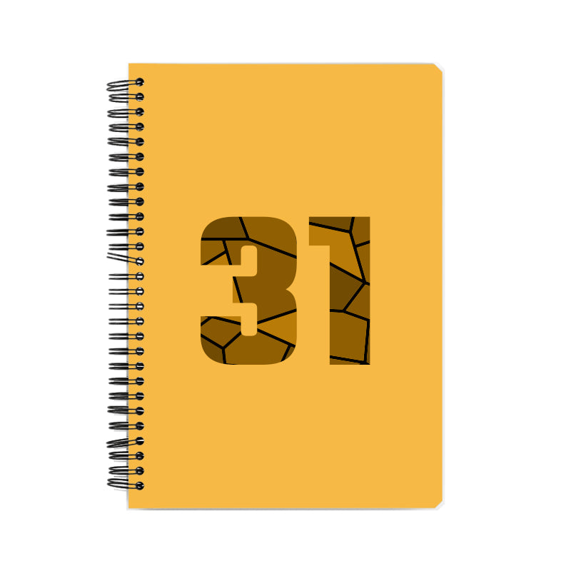 31 Number Notebook (Golden Yellow)