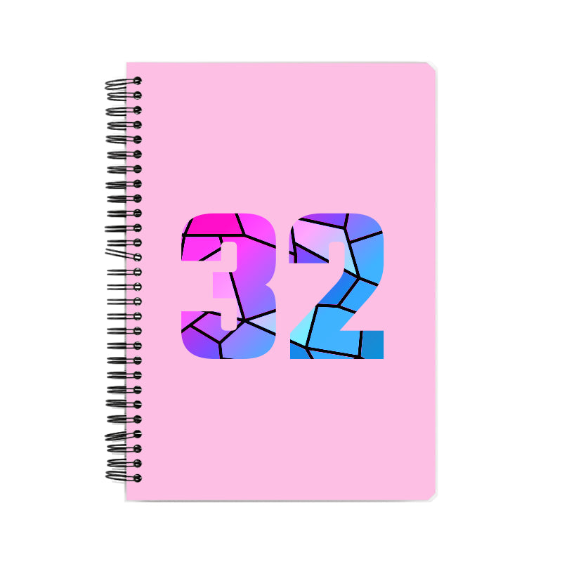 32 Number Notebook (Light Pink)