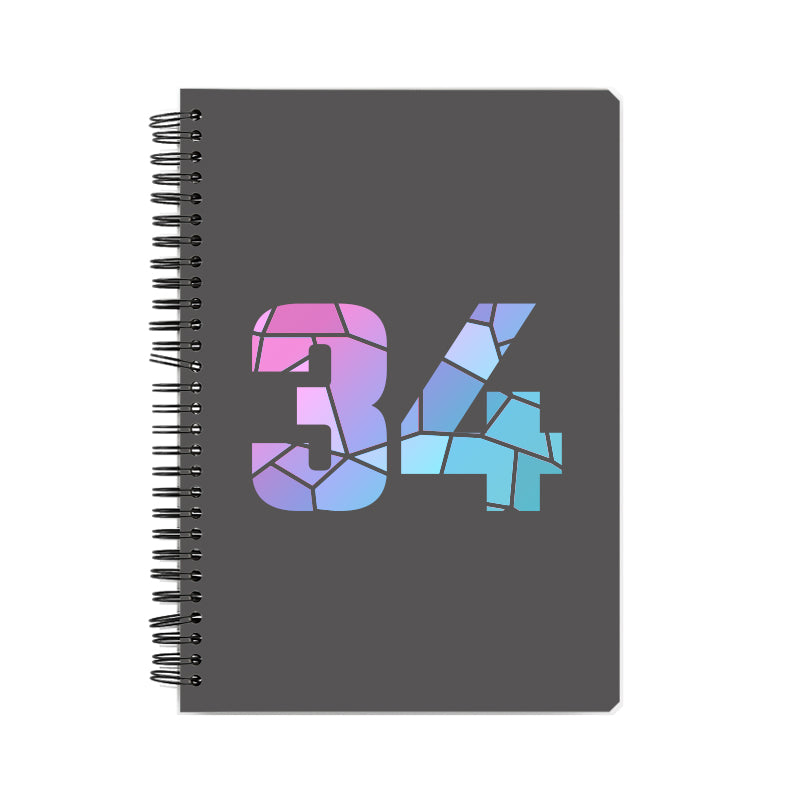 34 Number Notebook (Charcoal Grey)