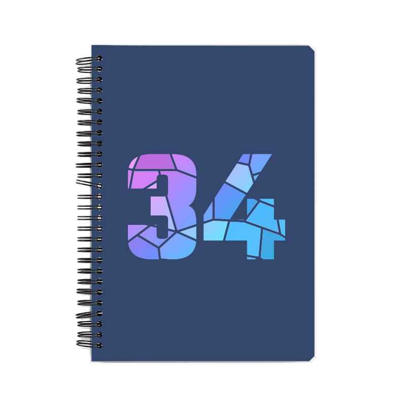 34 Number Notebook (Navy Blue)