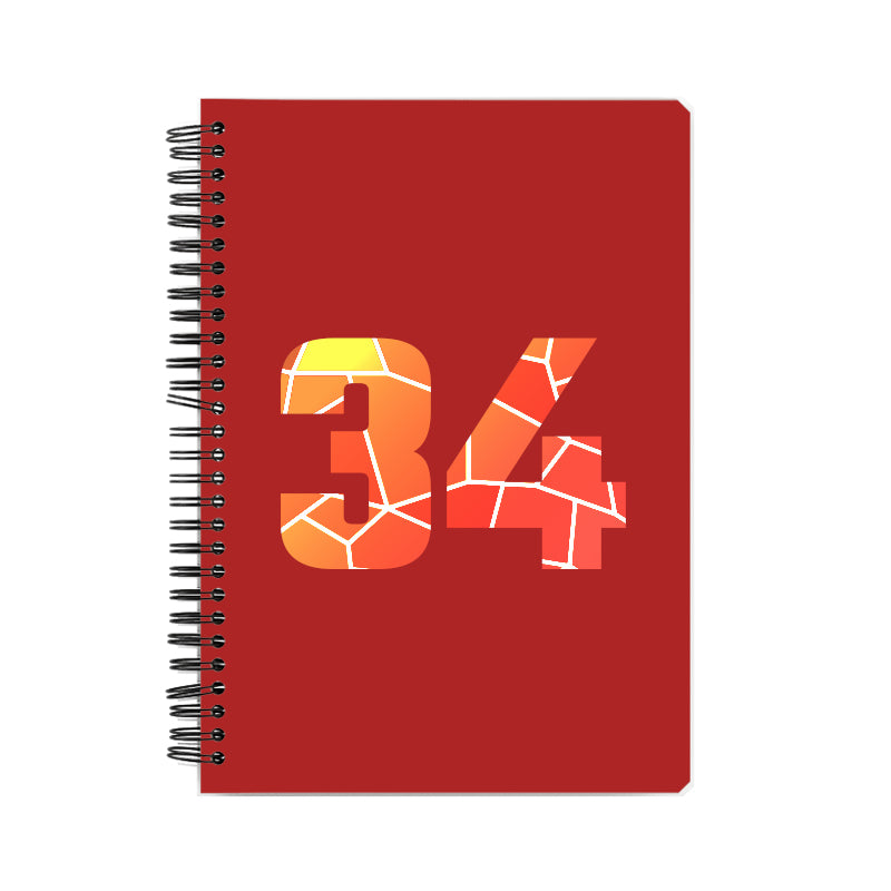 34 Number Notebook (Red)