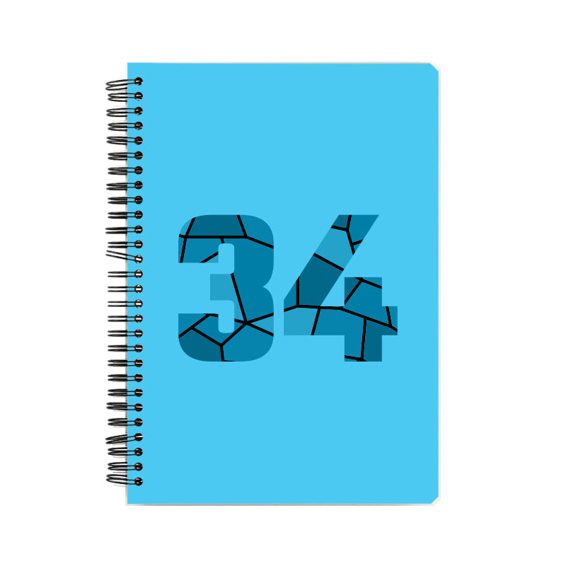 34 Number Notebook (Sky Blue)