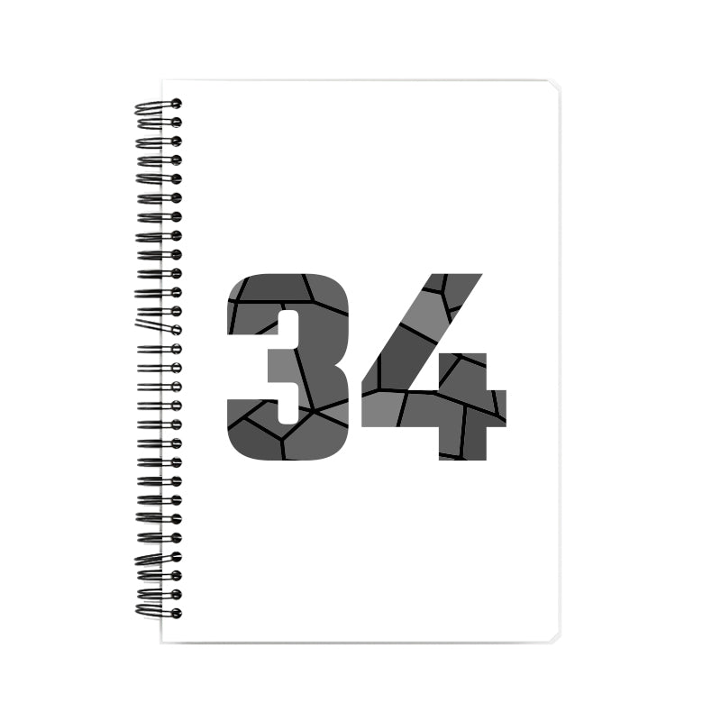 34 Number Notebook (White)