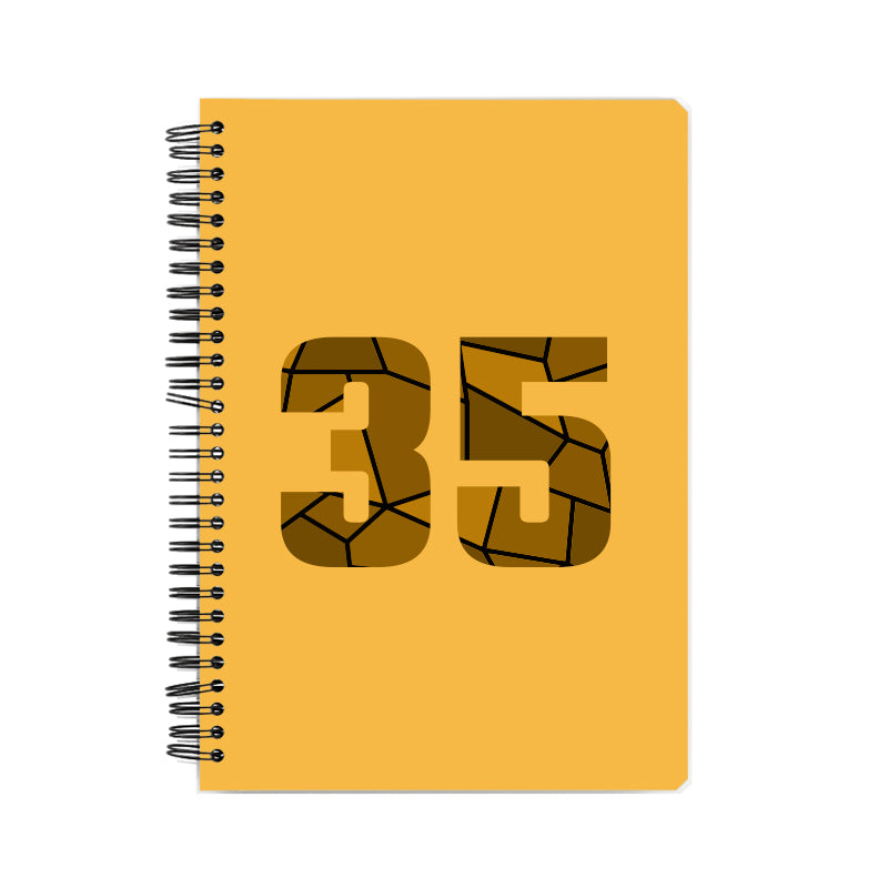 35 Number Notebook (Golden Yellow)