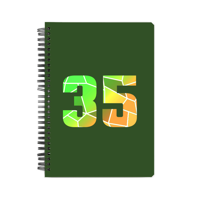 35 Number Notebook (Olive Green)