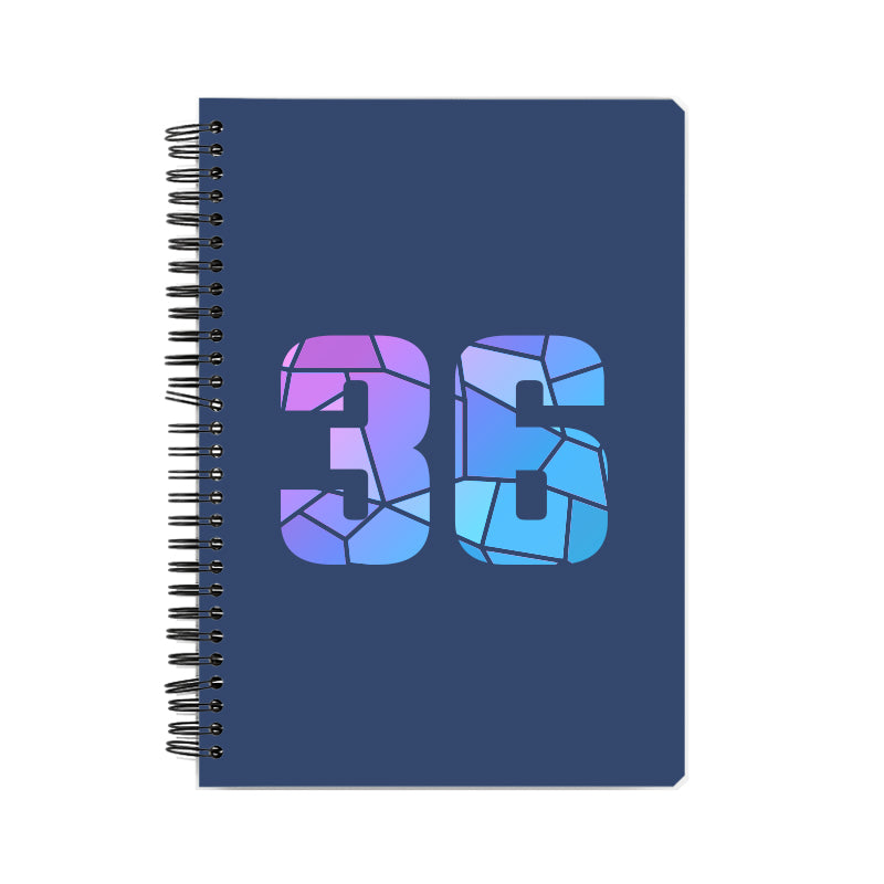 36 Number Notebook (Navy Blue)