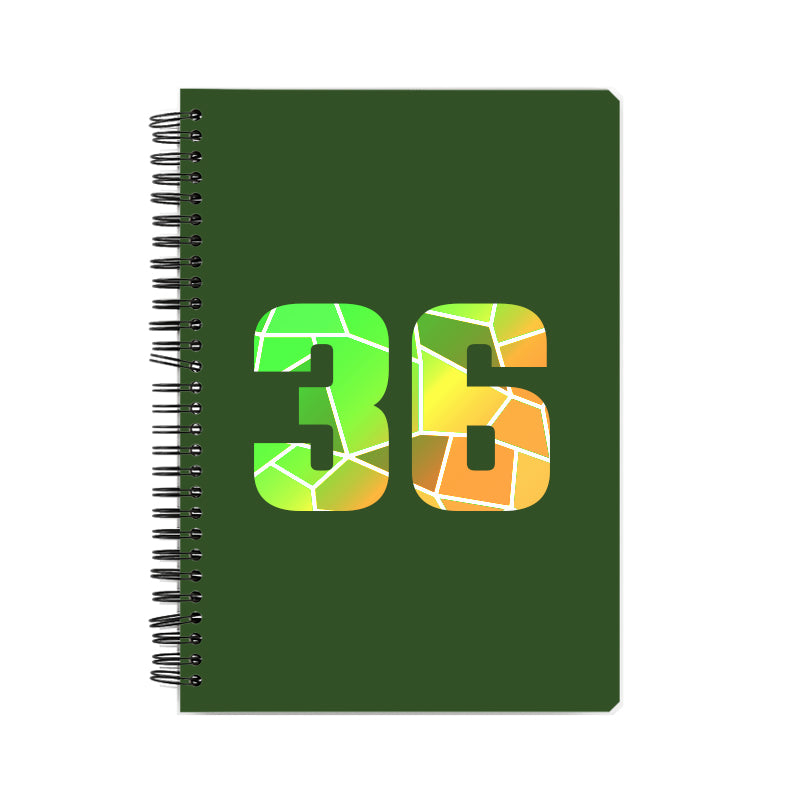 36 Number Notebook (Olive Green)