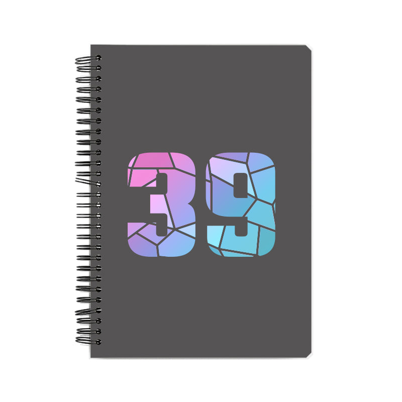 39 Number Notebook (Charcoal Grey)