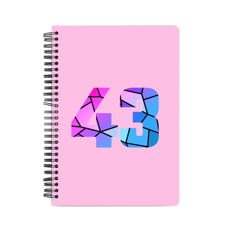 43 Number Notebook (Light Pink)