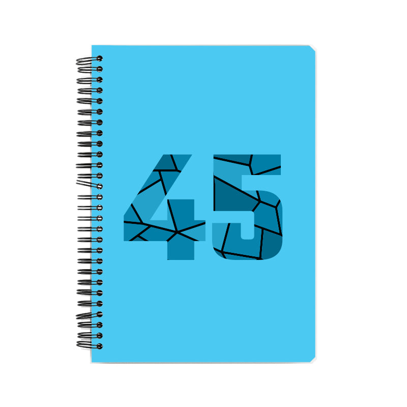 45 Number Notebook (Sky Blue)