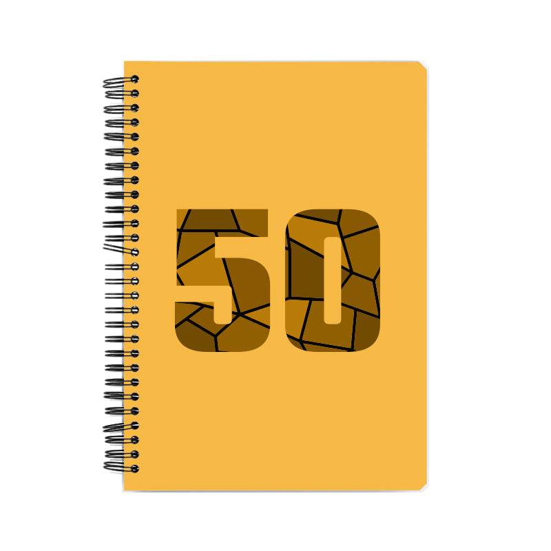 50 Number Notebook (Golden Yellow)