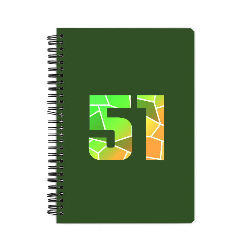 51 Number Notebook (Olive Green)