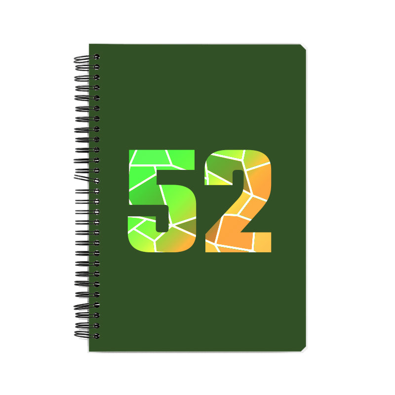 52 Number Notebook (Olive Green)