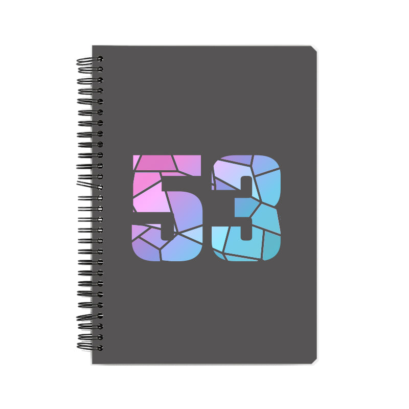 53 Number Notebook (Charcoal Grey)