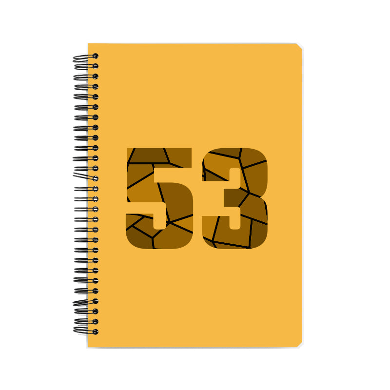 53 Number Notebook (Golden Yellow)