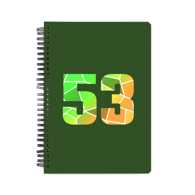 53 Number Notebook (Olive Green)