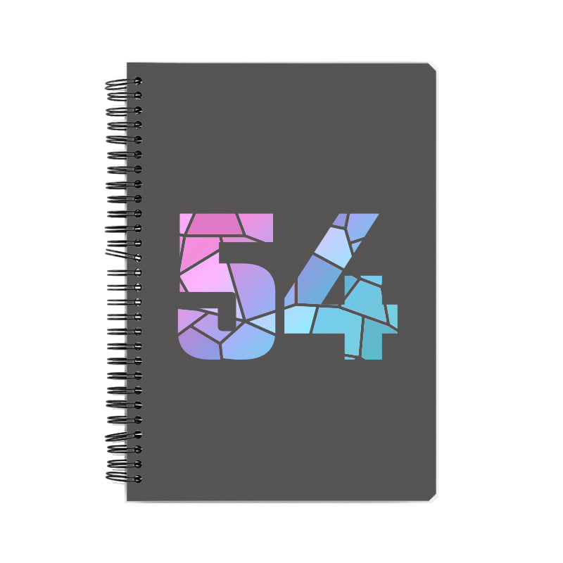 54 Number Notebook (Charcoal Grey)