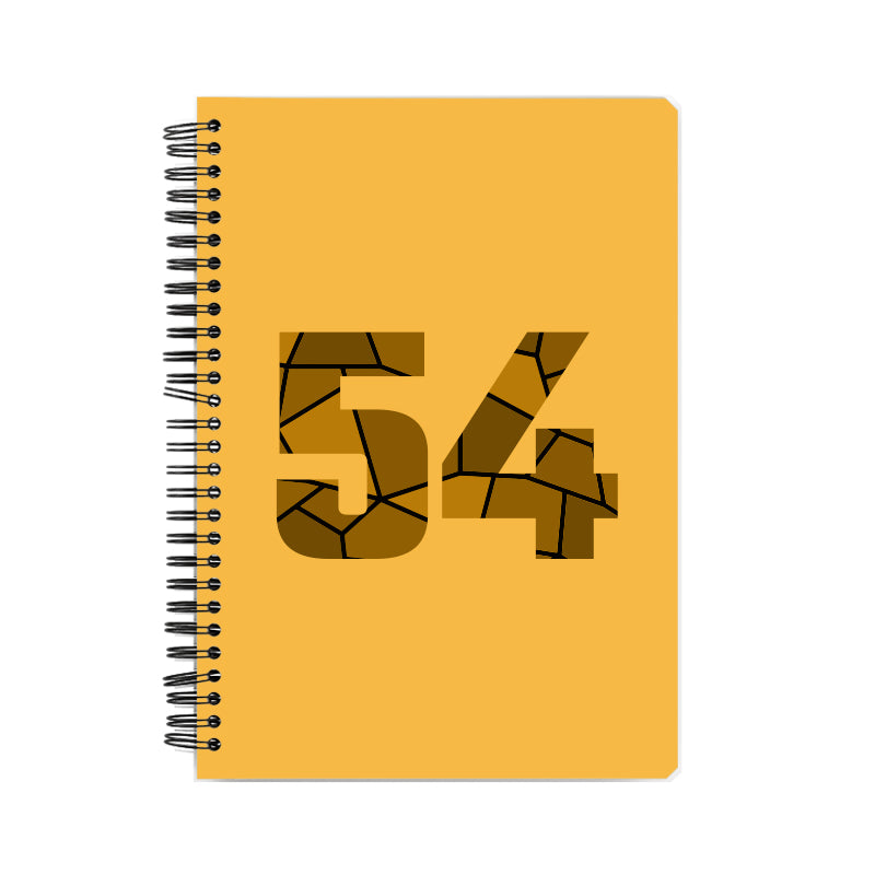 54 Number Notebook (Golden Yellow)