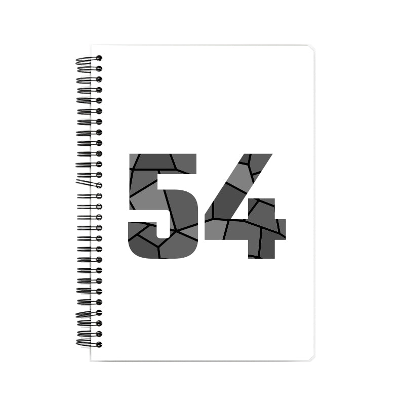 54 Number Notebook (White)