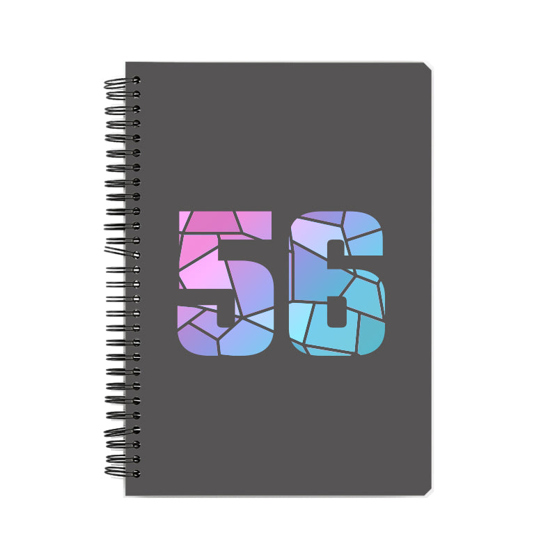 56 Number Notebook (Charcoal Grey)