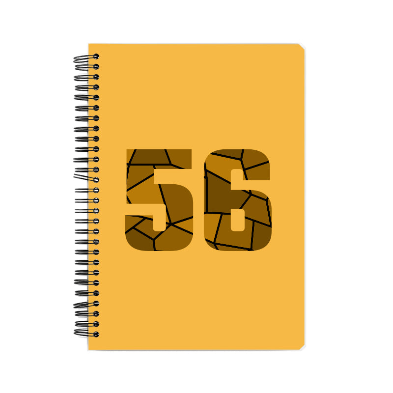 56 Number Notebook (Golden Yellow)