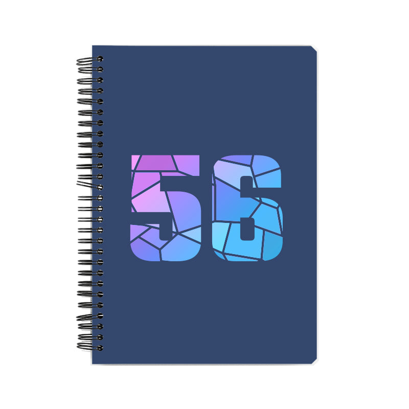 56 Number Notebook (Navy Blue)