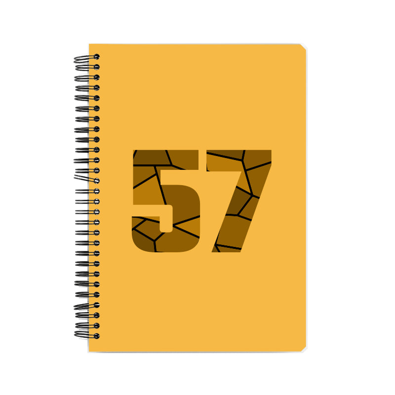 57 Number Notebook (Golden Yellow)