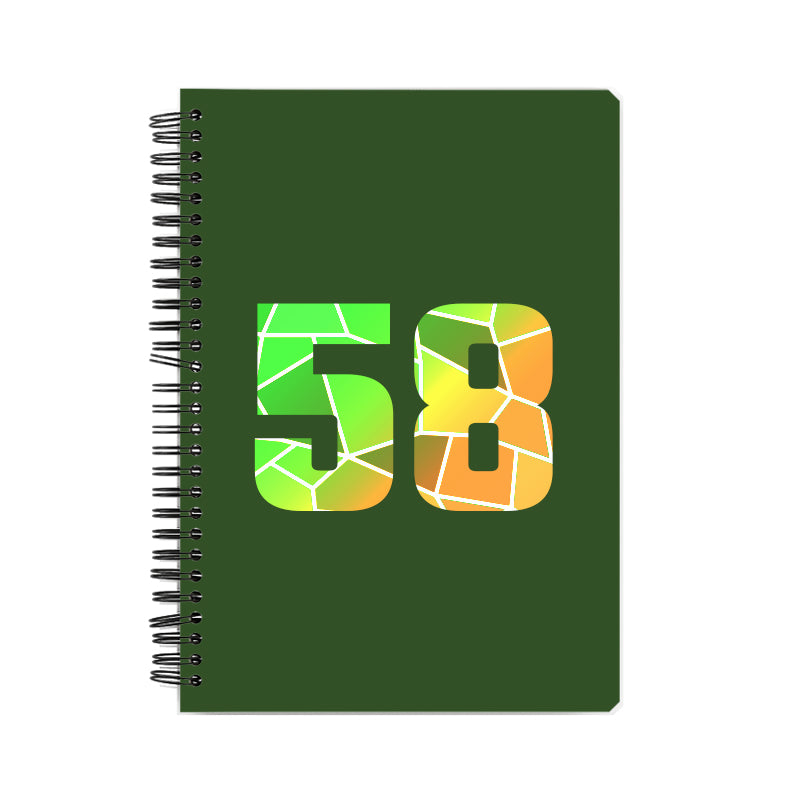 58 Number Notebook (Olive Green)