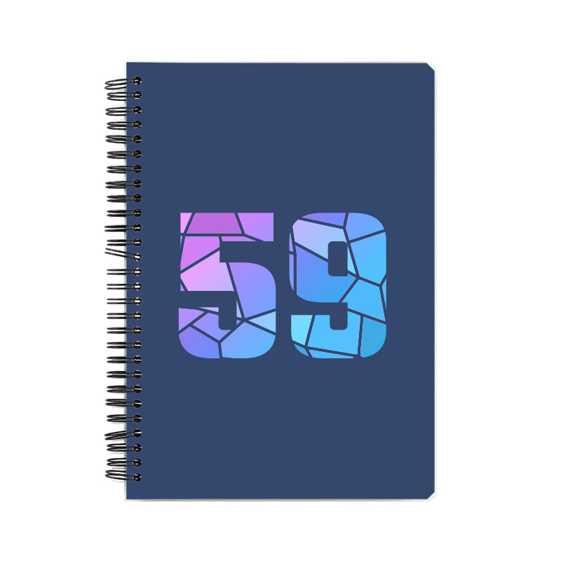 59 Number Notebook (Navy Blue)