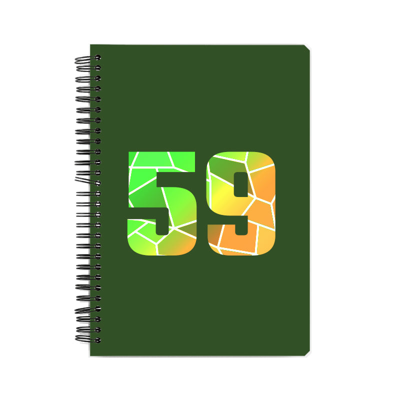 59 Number Notebook (Olive Green)