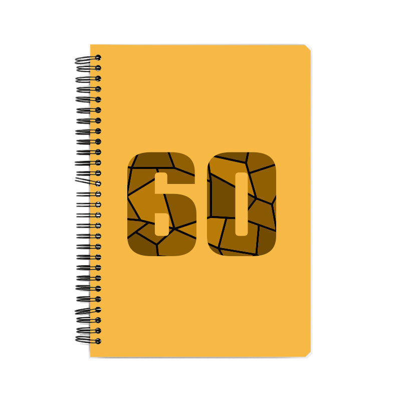 60 Number Notebook (Golden Yellow)