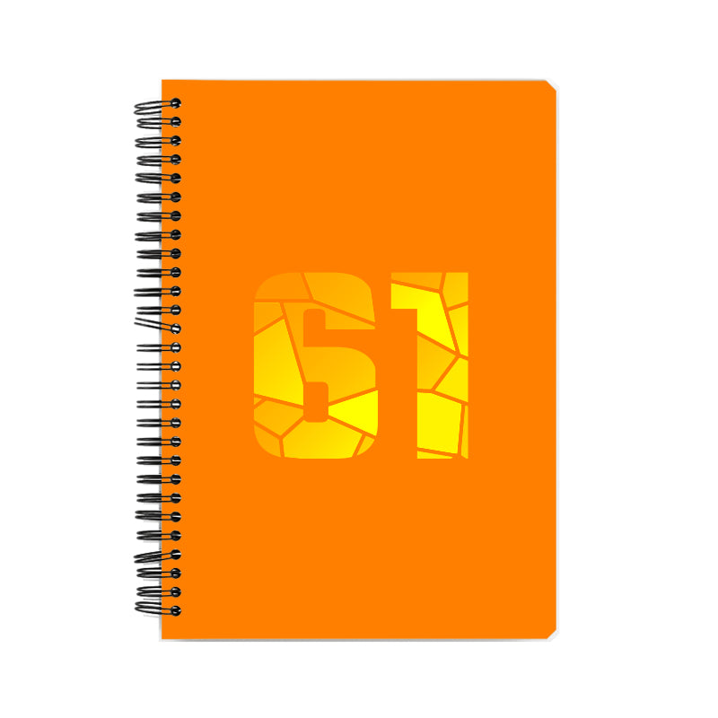 61 Number Notebook (Orange)