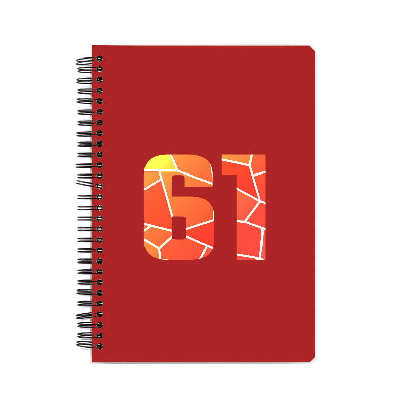 61 Number Notebook (Red)