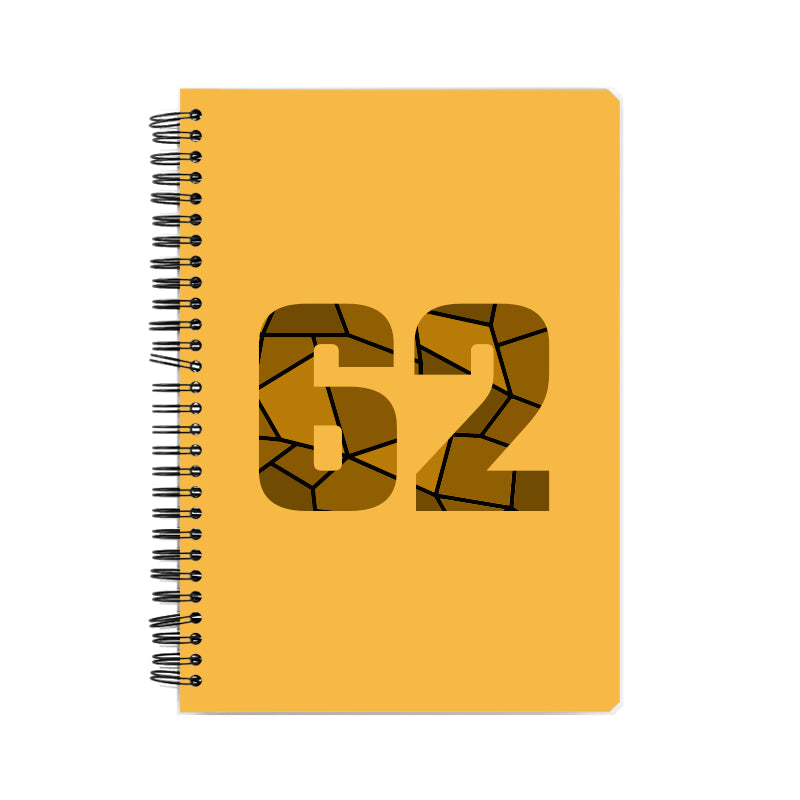 62 Number Notebook (Golden Yellow)