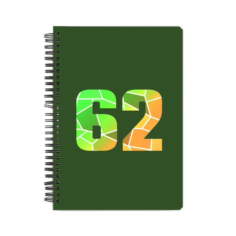 62 Number Notebook (Olive Green)