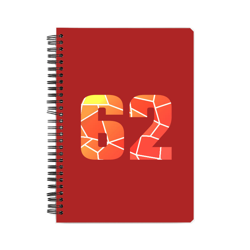 62 Number Notebook (Red)